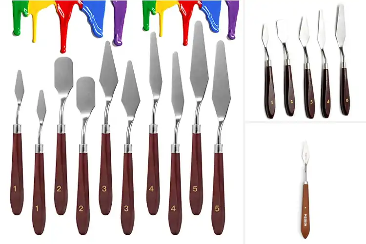 Detailed view of Best Artist Spatulas for Smooth, Precise Painting