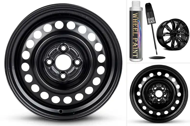 Detailed view of Best Black Painted Wheel Rims