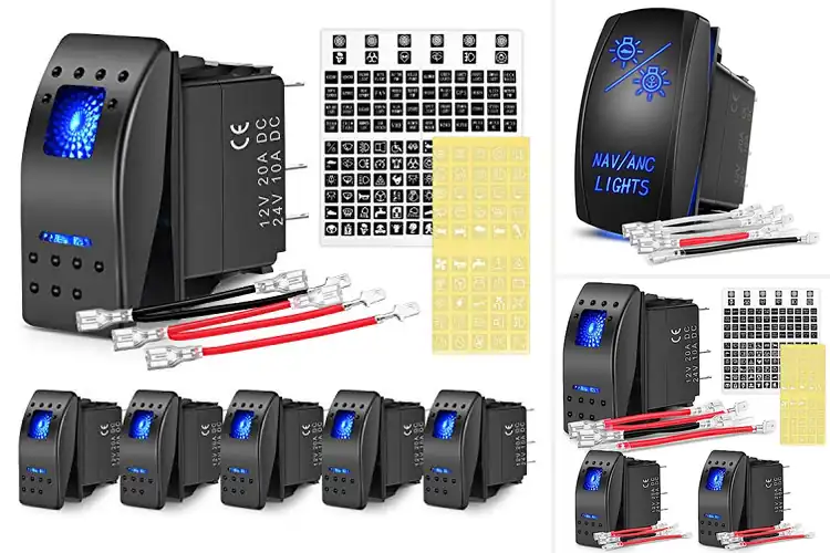Detailed view of Best Boat Rocker Switches for Safer Marine Control