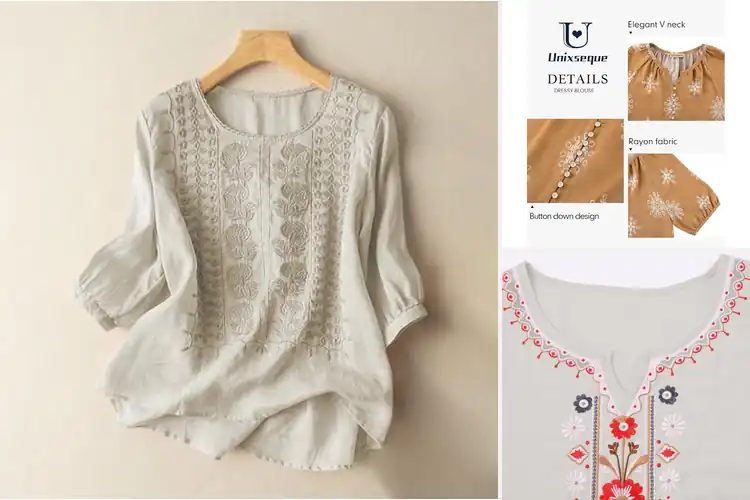 Detailed view of Best bohemian-style shirts
