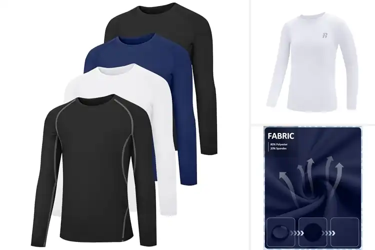 Detailed view of Best Boys’ Long Sleeve Compression Shirts