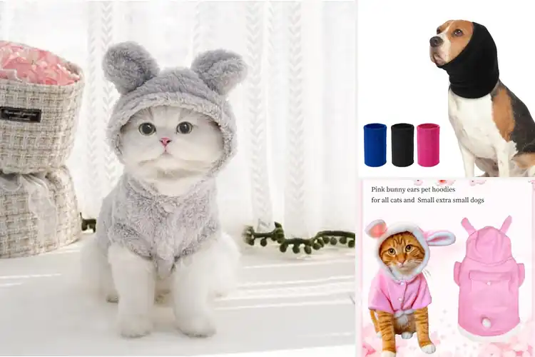 Detailed view of Best Cat Ear Hood Design Pet Hoodie