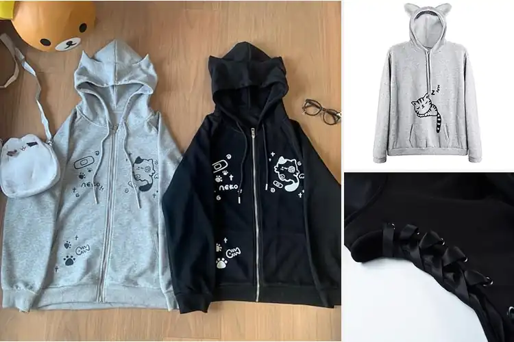 Detailed view of Best Cat Ears Hoodie Design: Top 10 Cute & Cozy Picks