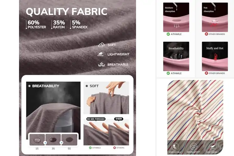 Detailed view of Best Comfortable Tops