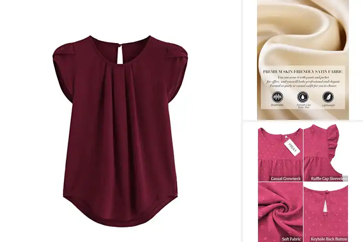 Detailed view of Best Easy On Back Keyhole Blouse