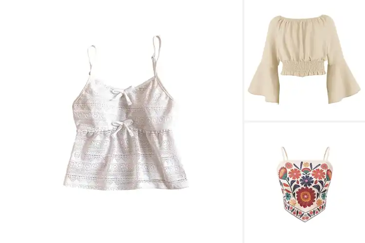 Detailed view of Best Girls’ Boho Style Tops