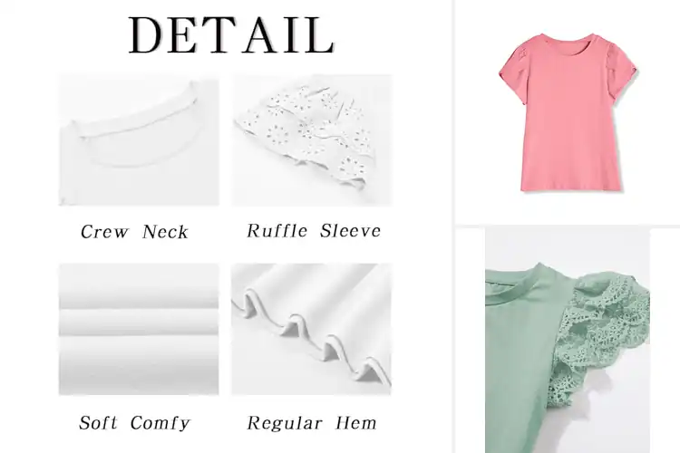 Detailed view of Best Girls Casual Dressy Tops