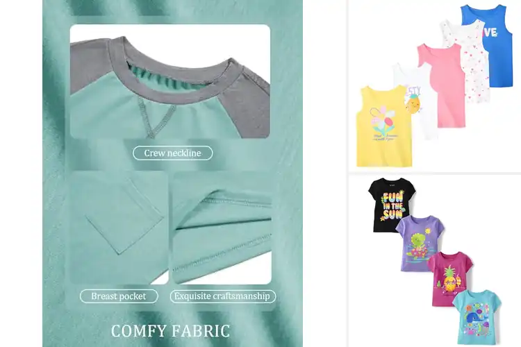 Detailed view of Best Girls’ Lightweight Summer Tops