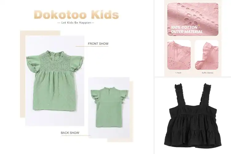 Detailed view of Best Girls’ Summer Swiss Dot Tops: 4 Cute & Comfy Styles