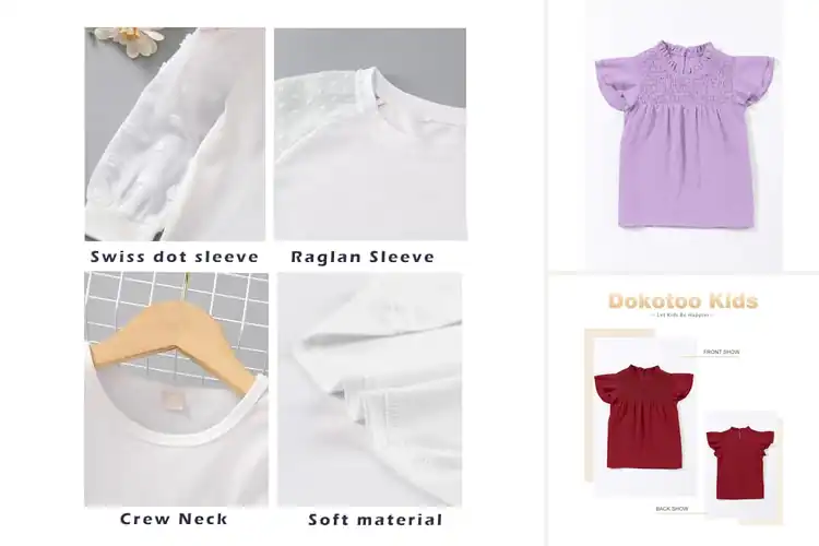 Detailed view of Best Girls Swiss Dot Shirts
