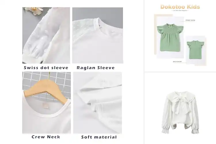 Detailed view of Best Girls Swiss Dot Tops for Everyday Charm & Comfort