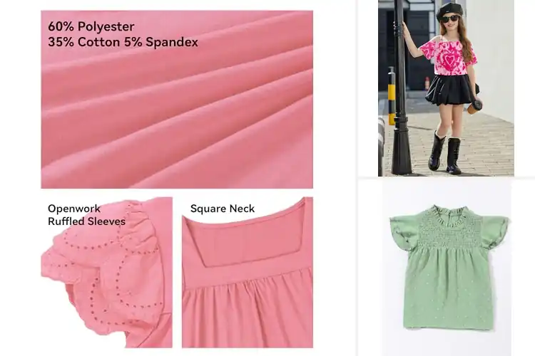 Detailed view of Best Girls Trendy Blouses for Cute & Confident Style