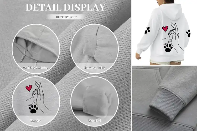 Detailed view of Best Hoodies for Pet Lovers: Cozy, Stylish, and Fun
