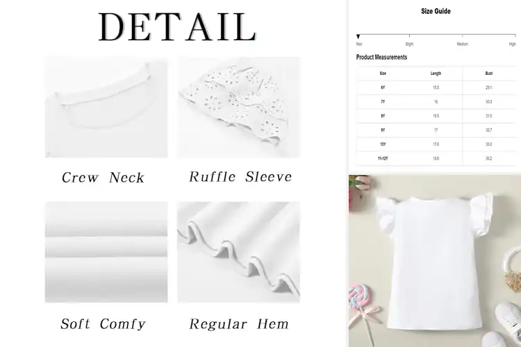 Detailed view of Best Kids Ruffle Tops