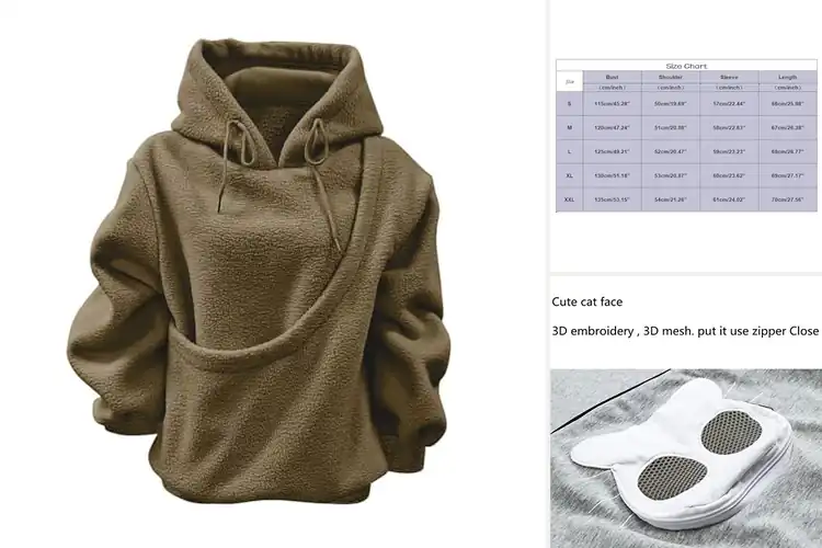 Detailed view of Best Kitten Carrier Hoodies