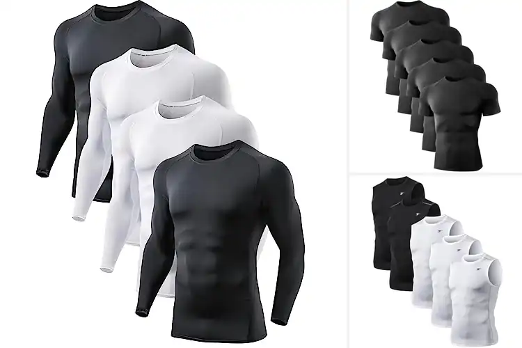 Detailed view of Best moisture-wicking compression shirts