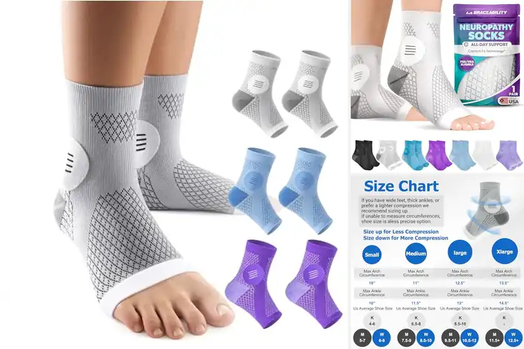 Detailed view of Best Neuropathy Socks for Instant Foot Relief