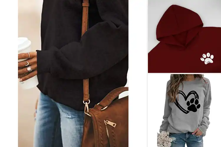 Detailed view of Best Paw Print Sweatshirts