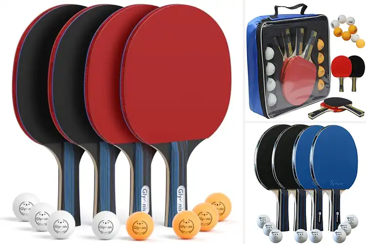 Detailed view of Best Ping Pong Paddle Sets With Case