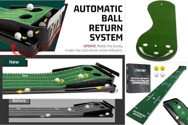 Detailed view of Best Portable 9ft Putting Mat: Master Your Game