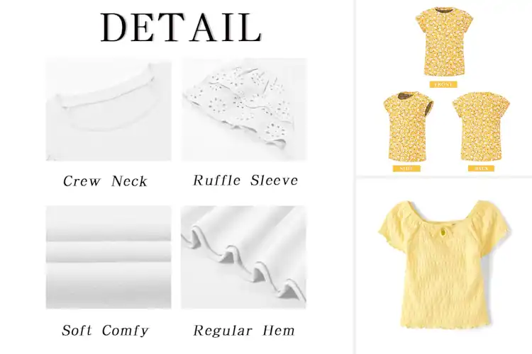 Detailed view of Best Spring Summer Girls Tops