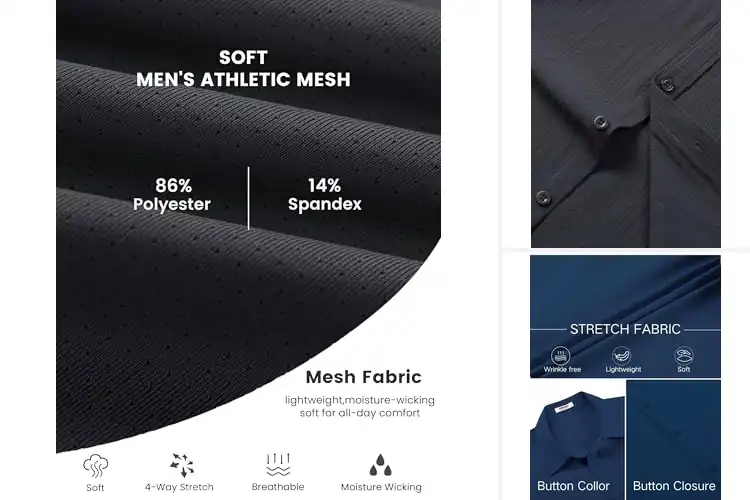 Detailed view of Best Stretch Fit Shirts: Effortless Comfort All Day Long