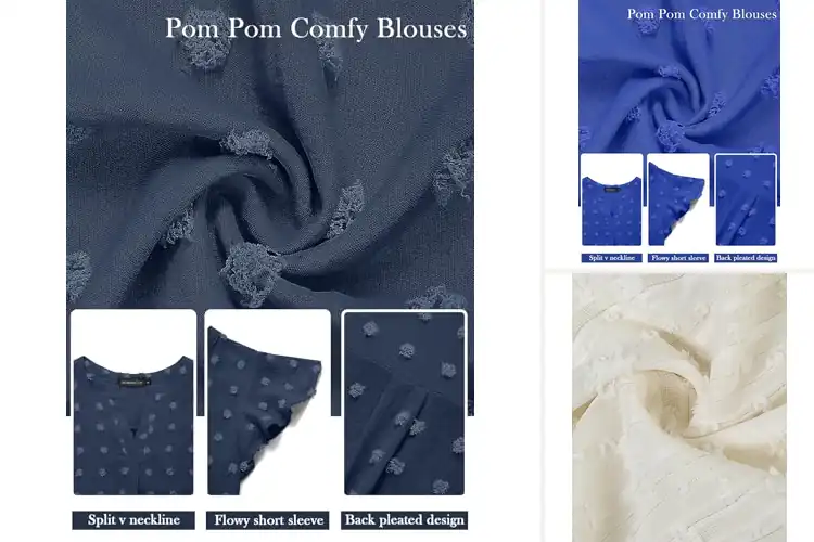 Detailed view of Best Swiss Dot Shirts: Stylish Picks for Effortless Comfort